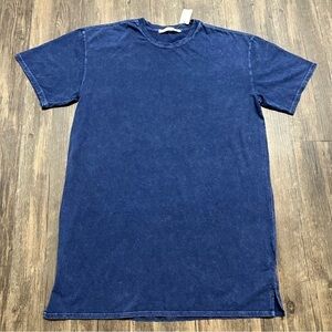NWT Double Zero Men’s Dark Blue Crew Neck Short Sleeves Tee Shirt Size M